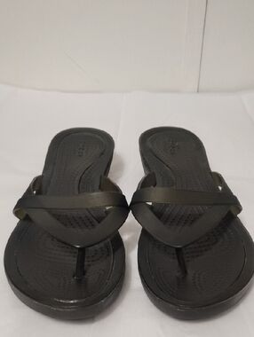 CROCS Green Dual Comfort Footbed Slide